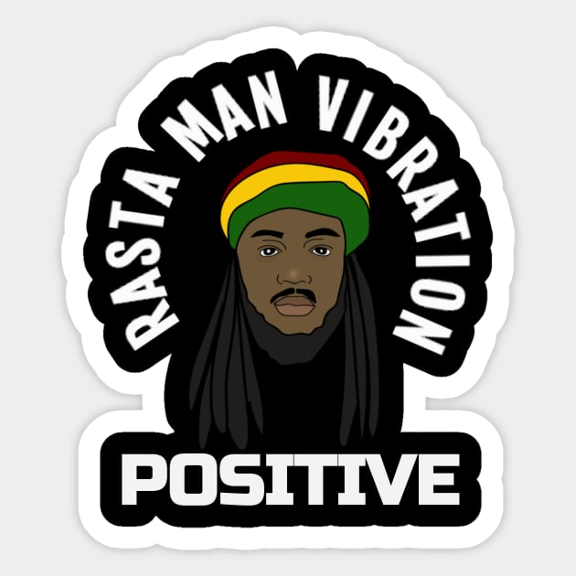 Positive vibration, Ethiopian, Reggae, Rasta Sticker by alzo